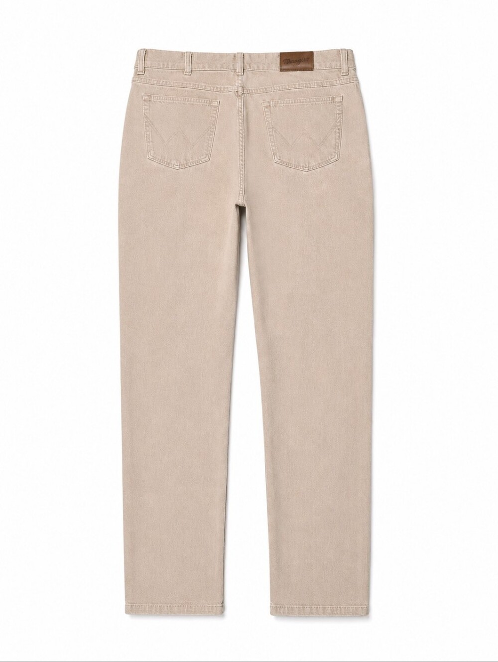 Wrangler Men's 48x25 Beige Khaki Denim Jeans Relaxed Fit Classic Straight Leg